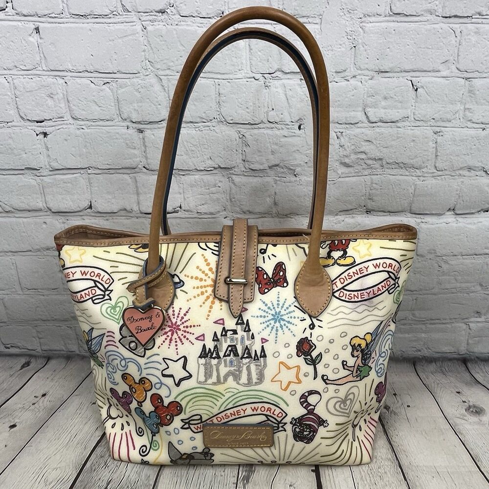 Dooney & Bourke Disney Park Sketch First Generation Cindy Tote Mickey Tinkerbell
